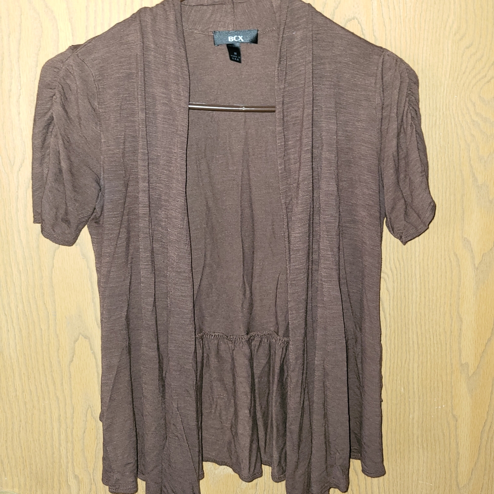 BCX Brown Women's Lightweight Cardigan Sz M